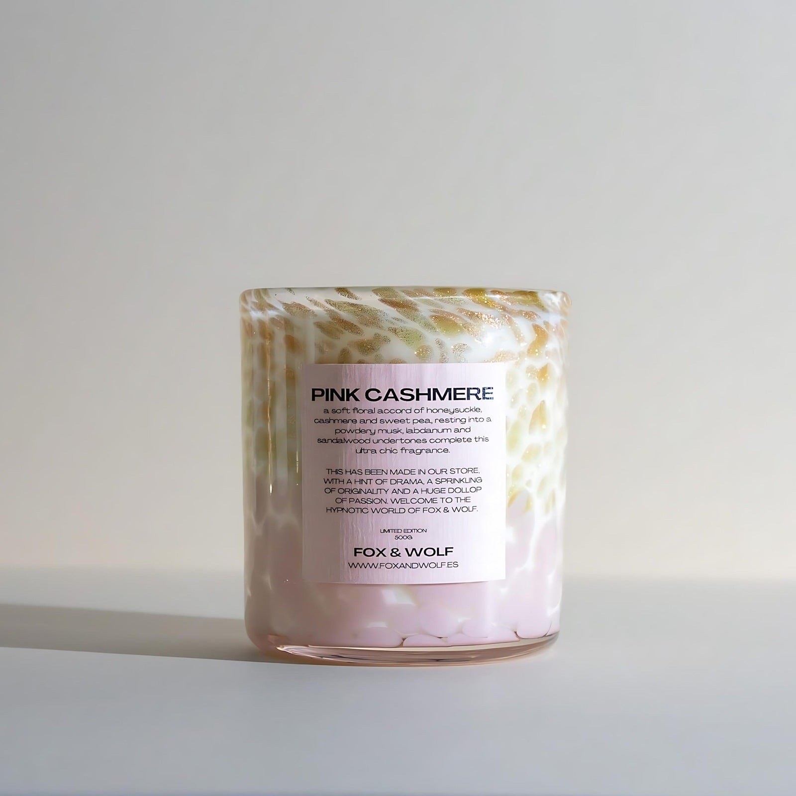 500 G DE CACHEMIRA ROSA PERFUMADA VELA AROMÁTICA