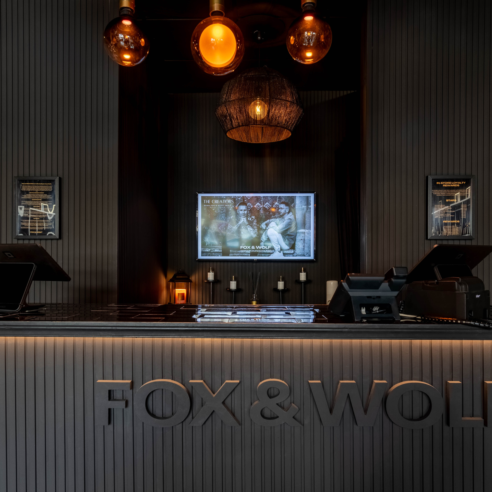 Interior of the FOX & WOLF store showcasing the cash desk